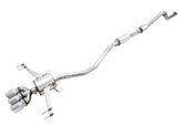 AWE Touring Edition Exhaust for FK8 Civic Type R (includes Front Pipe and DualPhase Mid Pipe) - Triple Chrome Silver Tips - Primary